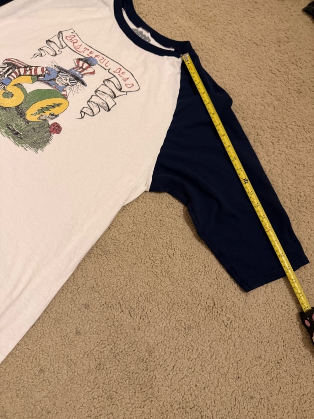 GRATEFUL DEAD 60TH X TGR DEAD UNCLE SAM BASEBALL TEE - Picture 5 of 6